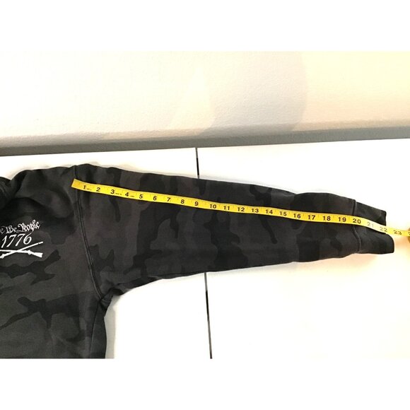 MENS BLACK/GREY PULLOVER KANGAROO POCKET HOODIE SWEATER SIZE MEDIUM - Picture 4 of 6